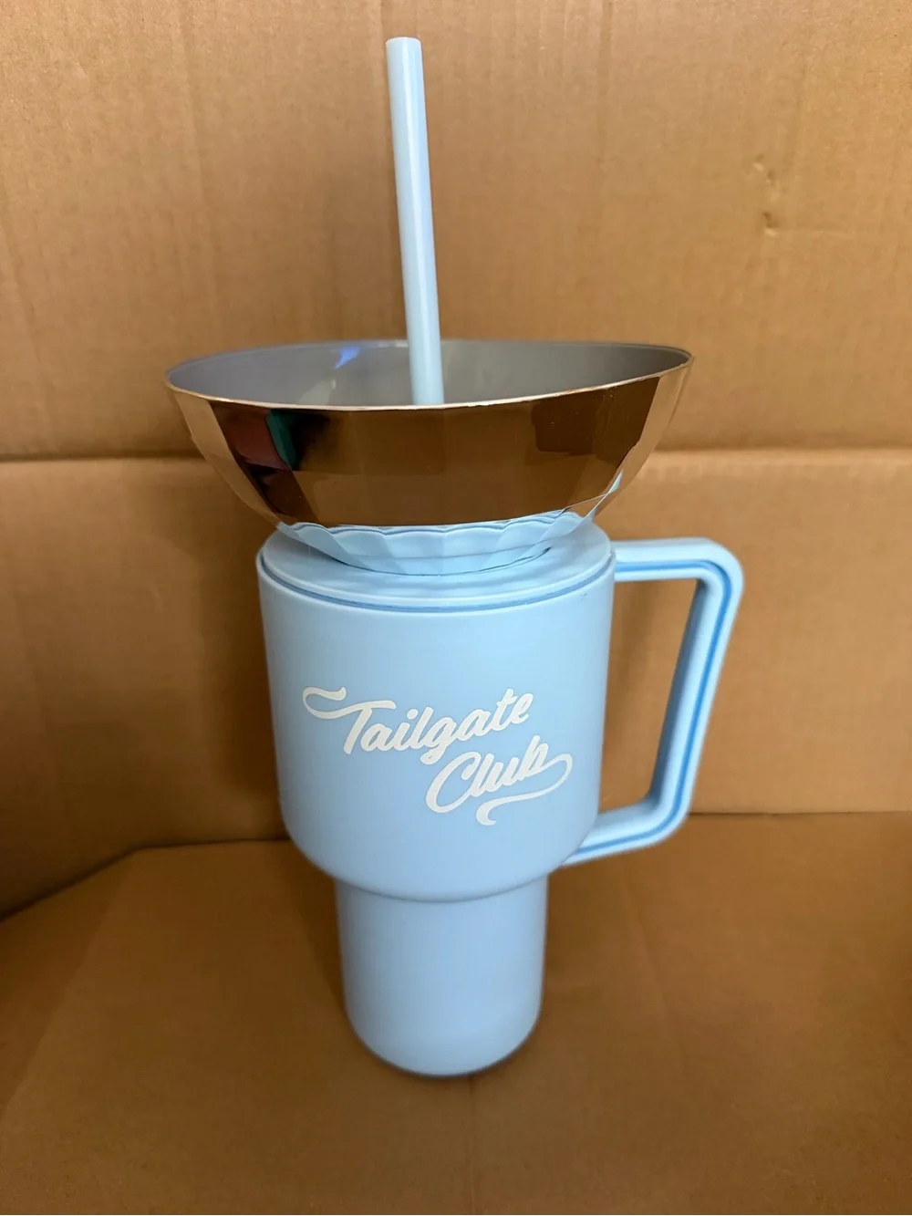 2024 2in1 Blue Tumbler w/Disco Ball Snack Bowl 31.55oz